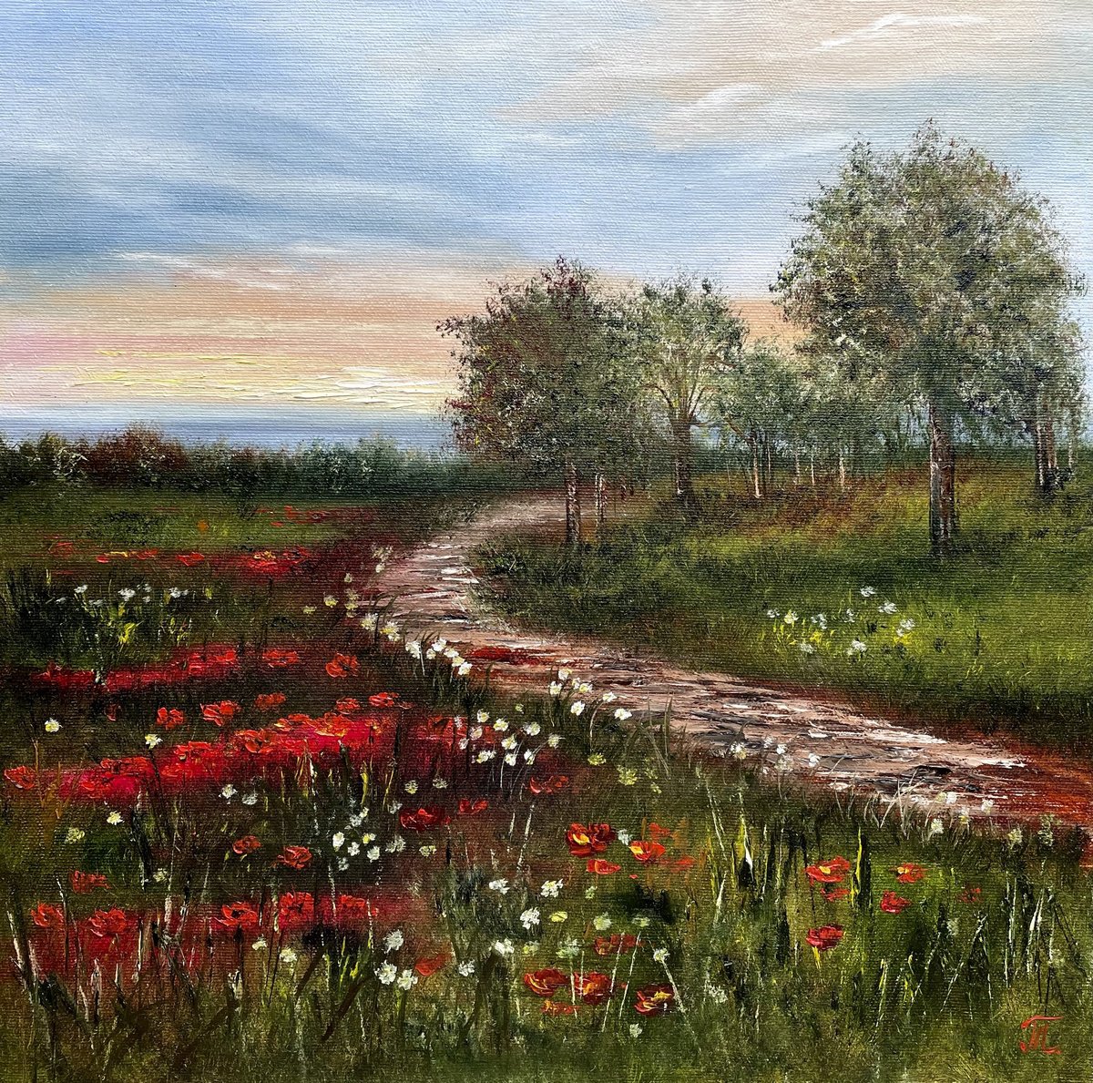 Summer field of poppies by Tanja Frost