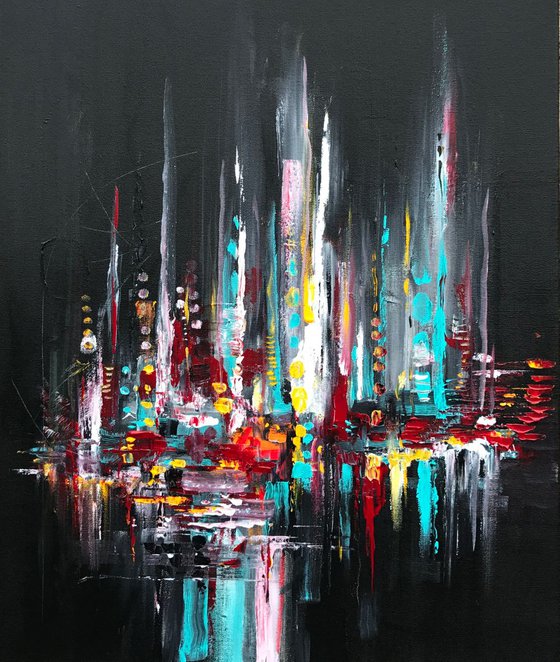 " Black beauty III "  Abstract Painting - 50x60