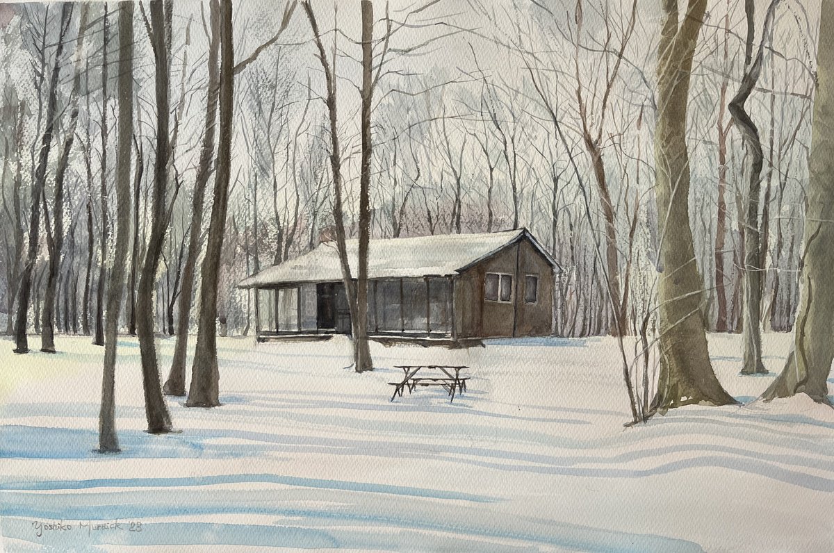 Impressionistic Watercolour , Elk Lick, Pa By Yoshiko Murdick, 30 X 20, Artwork For Sale On Artfinder
