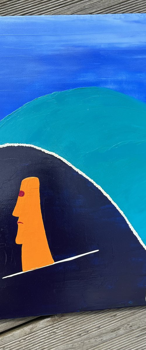 Moai Surfer by Cadiou Frederic