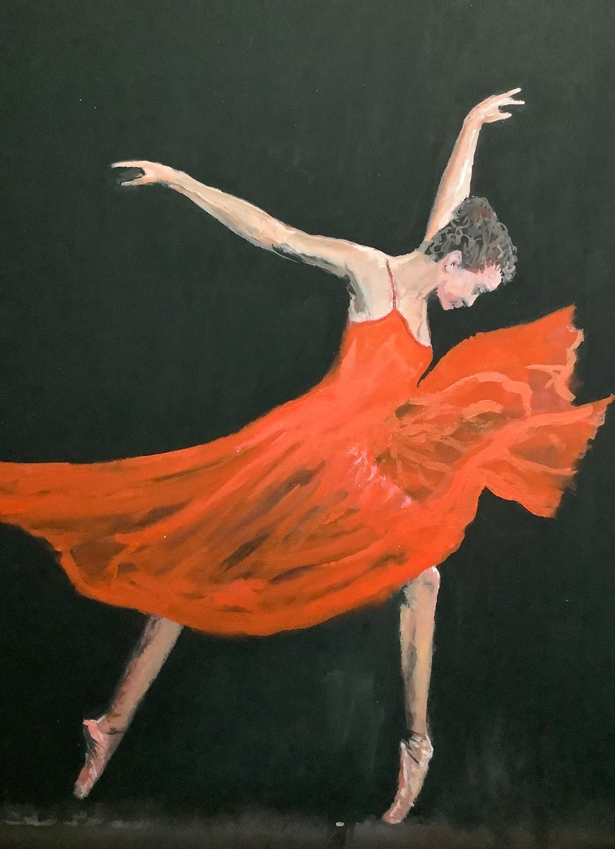 Photorealistic Watercolour , Ballet Dancer #2 By Darren Carey, 11 X 15, Artwork For Sale On Artfinder