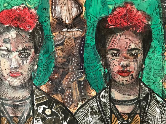 Frida and her alter ego