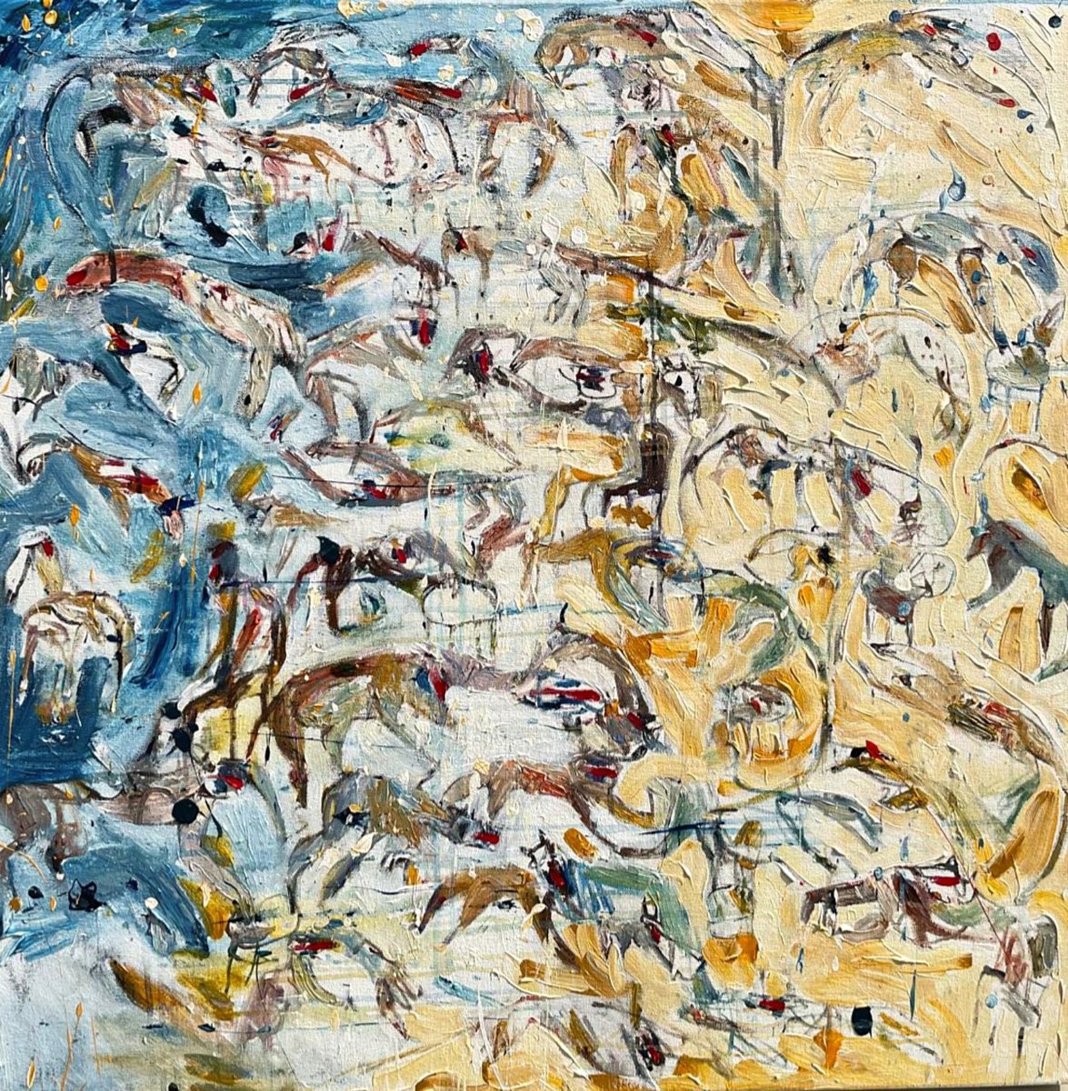 At The Seaside By Kiro, 31 X 31, Artwork For Sale On Artfinder