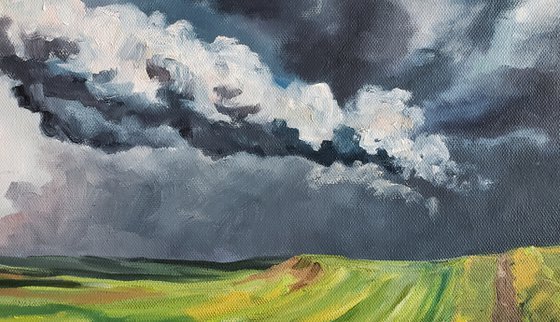 Landscape - Storms - "Prairie Road Storm"