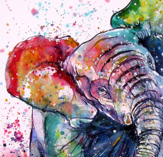 Playful elephant
