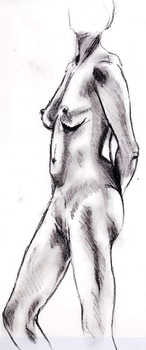 Standing nude by Louise Diggle