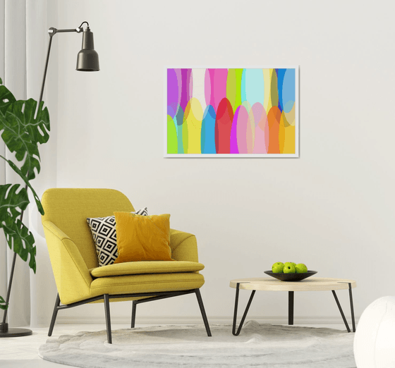 Abstract а rainbow of emotions artmodern