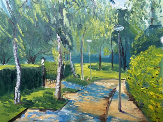 Sun-Dappled Path: Plein Air