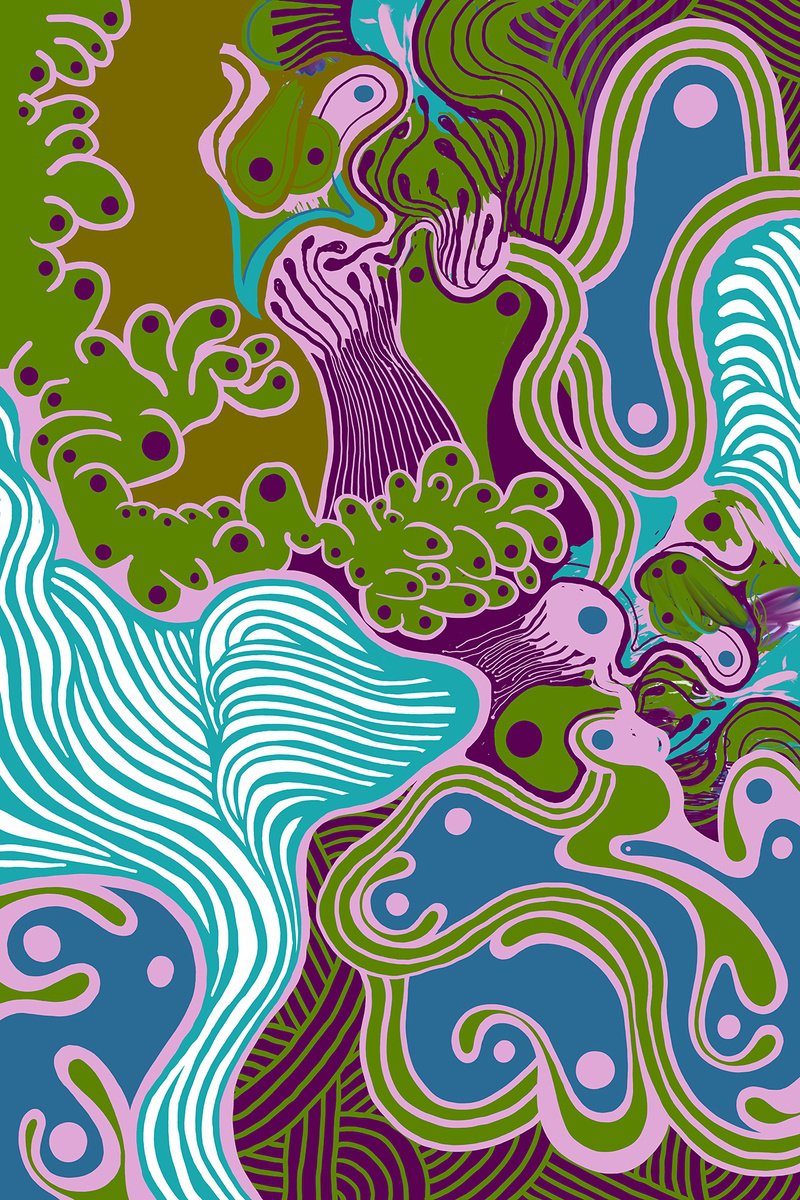 Abstract Landscape Giclee Print By Alasdair Willis, 16 X 23, Fairytale, Original Artwork