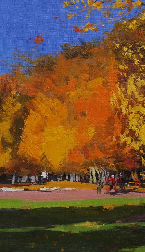 Autumn Painting " Golden Park " ( 431l15 ) by Yuri Pysar