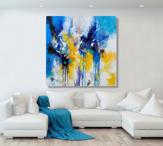Never Look Back - XL LARGE,  TEXTURED ABSTRACT ART – EXPRESSIONS OF ENERGY AND LIGHT. READY TO HANG!