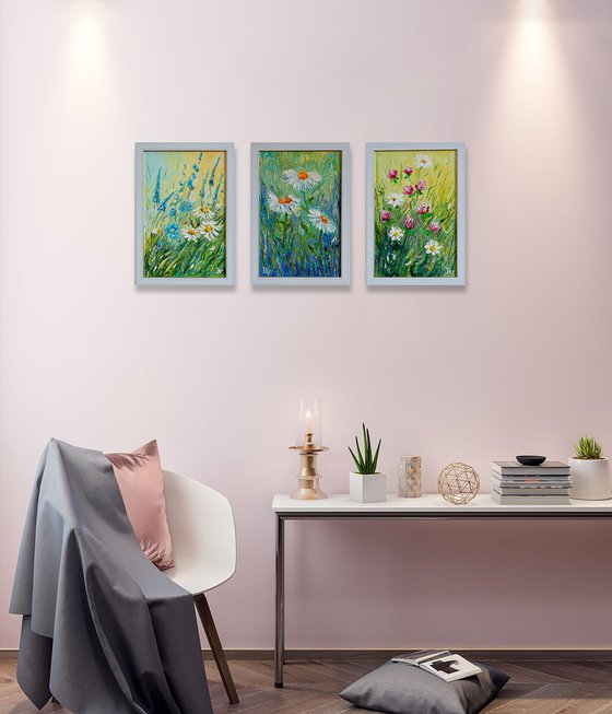 Wild flowers (triptych)