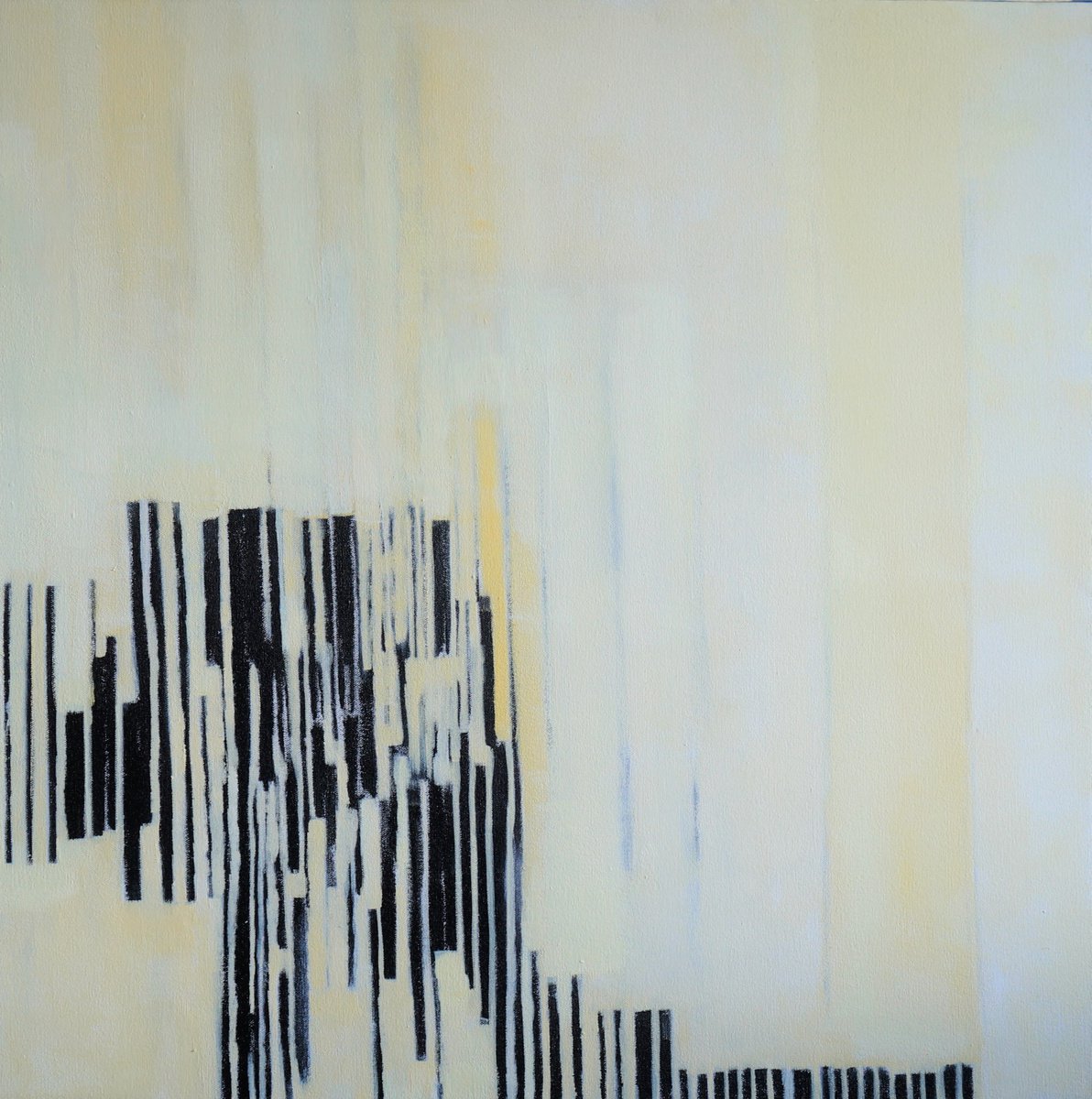 Abstract Oil Painting By Anna Jannack, 24 X 24, Rain Ii, Original Artwork