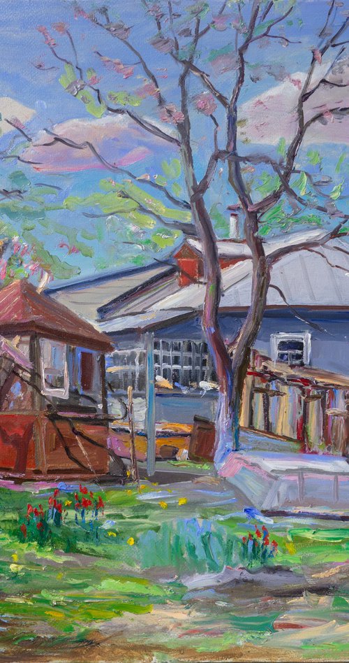 The Old Manor House in Spring by Vyacheslav Onyshchenko