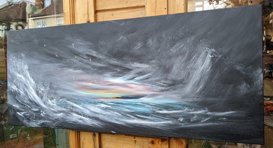 Light in the Darkness - seascape, emotional, panoramic