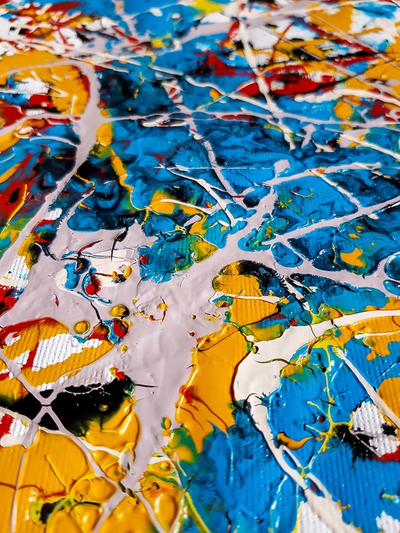 - Tematia - Style of JACKSON POLLOCK. Abstract Expressionism Painting.