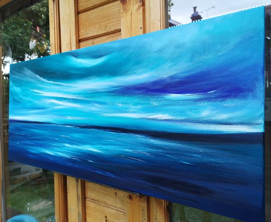 For the Love of Blue I - seascape, emotional, panoramic