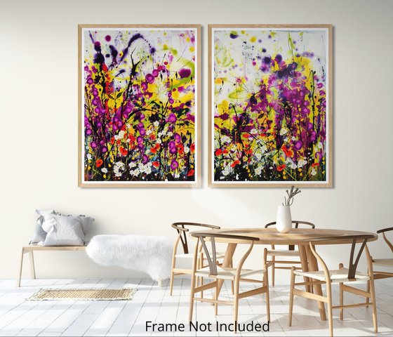 Violet Honeyday; Abstract Floral Landscape