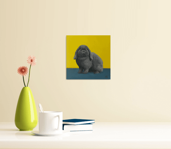 Gray Bunny Painting