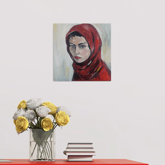 Woman in a Red Headscarf