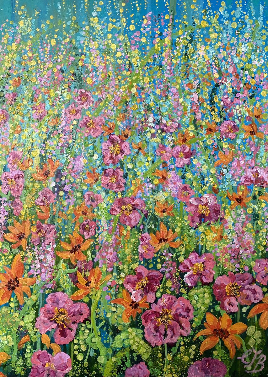 Impressionistic Landscape Acrylic Painting By Colette Baumback, 24 X 31, Glorious, Original Artwork