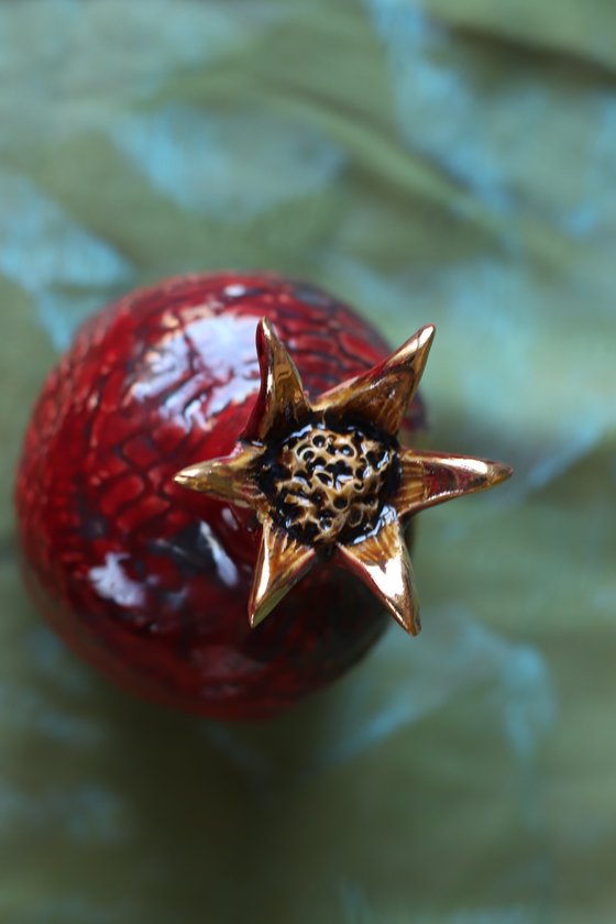 Pomegranate. Gold and Red