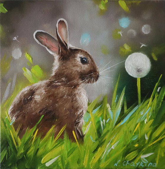 Rabbit Painting, Bunny Art