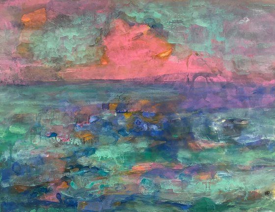 Pink cloud over Iona