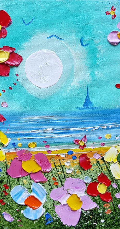 "Magic Beach & Flowers in Love" by Phil Broad