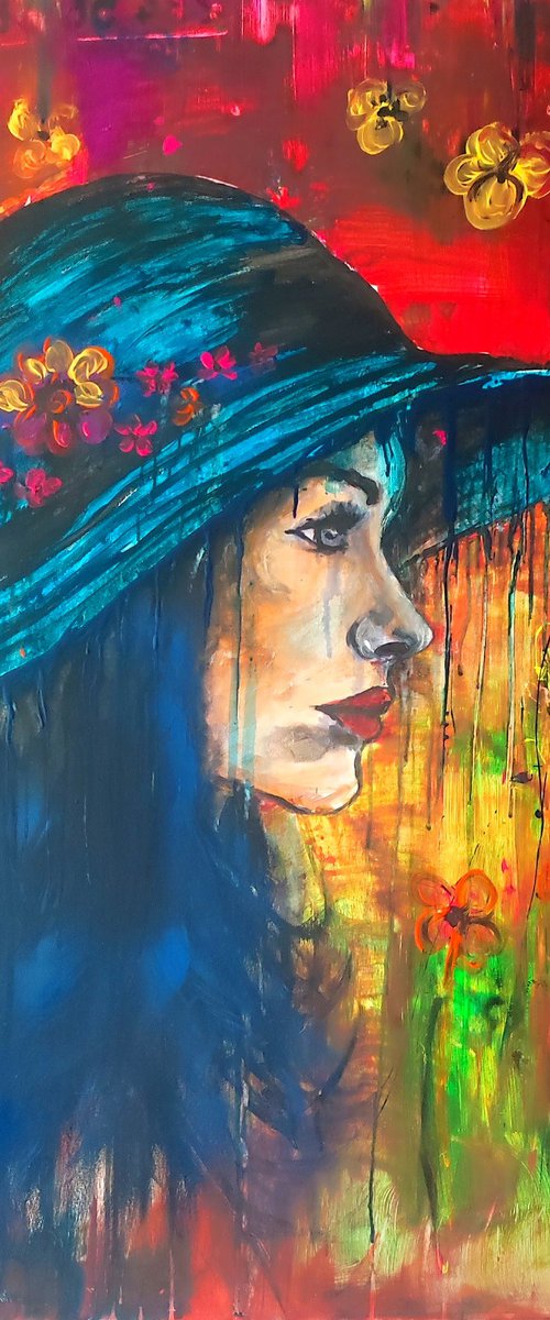 Women with hat by beata harasim