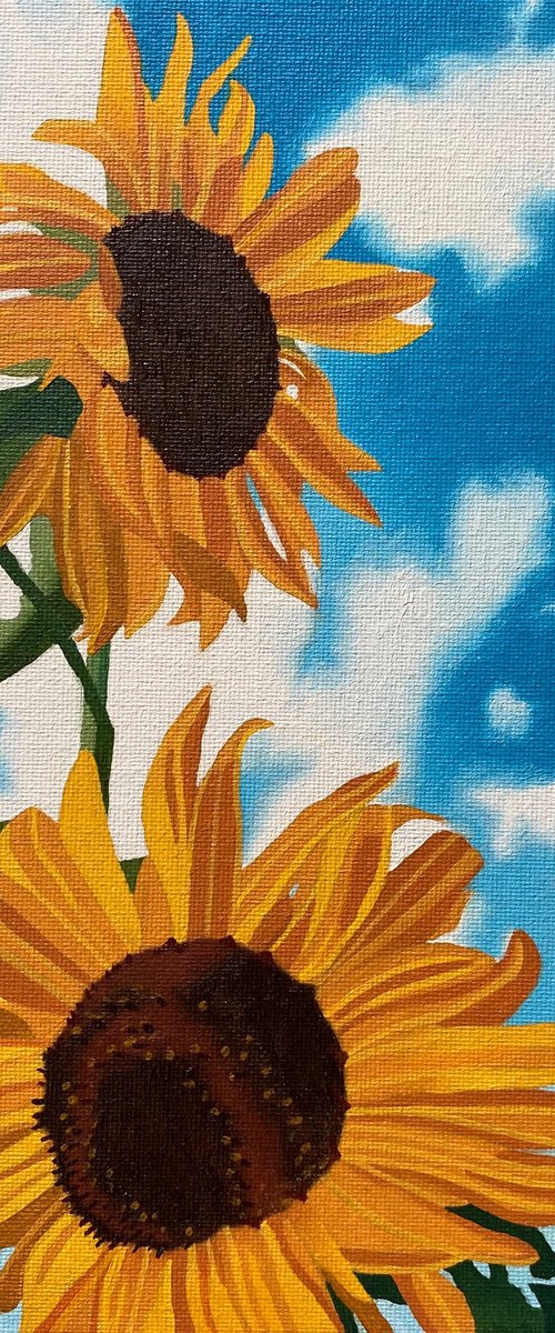 Three Sunflowers by Jill Ann Harper