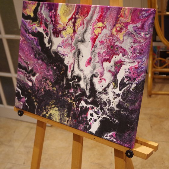 Evolution: a single cell from dark to light, Original Abstract Painting