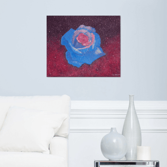 Forever Loyal - abstract spiritual blue painting