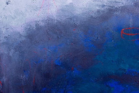 Blue fog in a red field