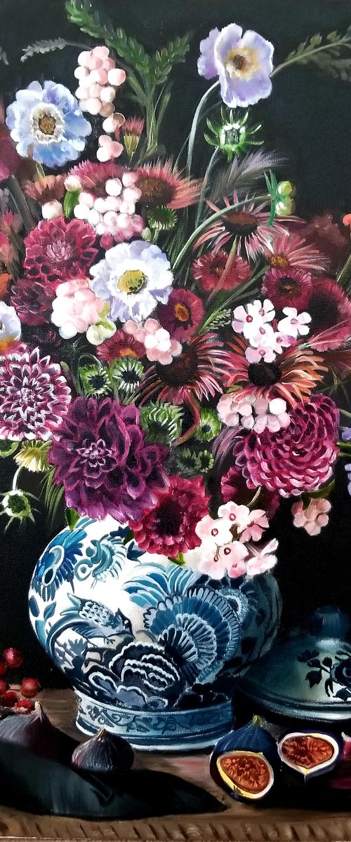 Vase with wildflowers. by Alexandra Tomorskaya/Caramel Art Gallery