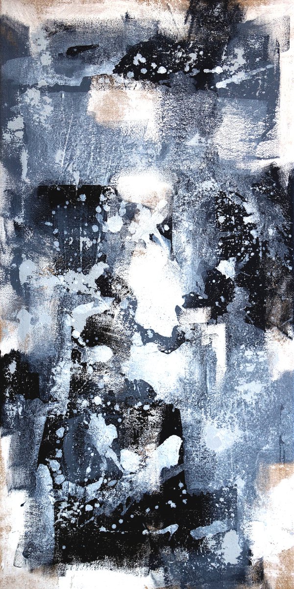 Abstract black & white No. 08920-1 by Anita Kaufmann