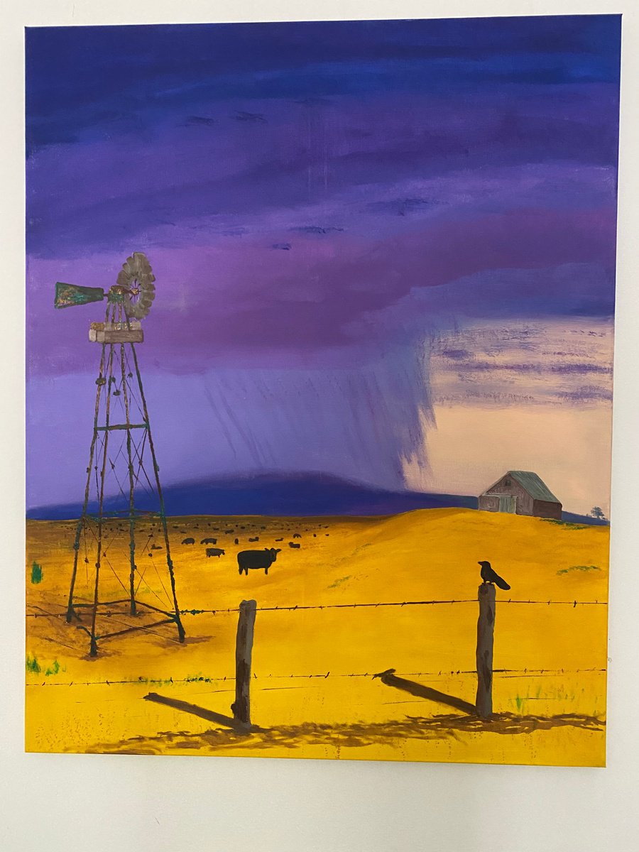 Impressionistic Landscape Oil Painting By Alan Horne Art Originals, 30 X 40, The Plains Original Large, Original Artwork