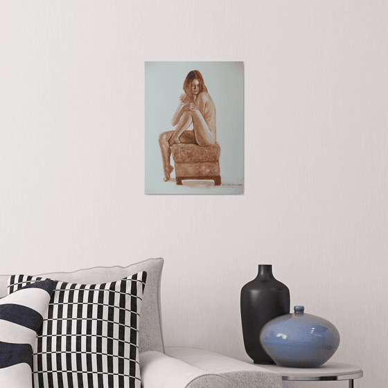 Seated female nude