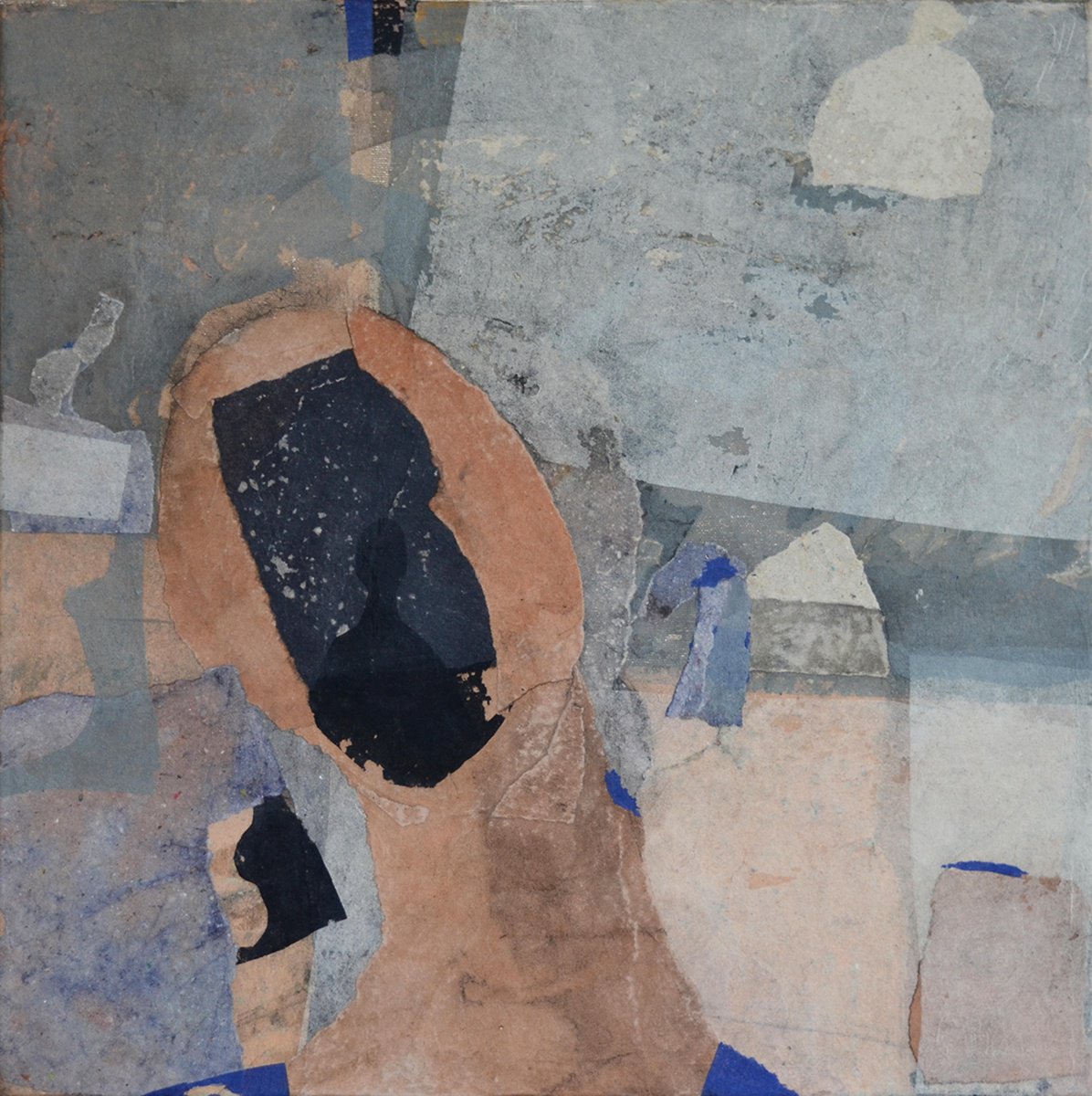 Abstract Collage By Trayana Panayotova, 20 X 20", Locked Space Vi, Original Artwork