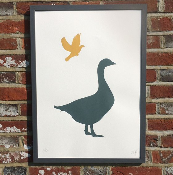 GOOSE AND DOVE-FRAMED- UK delivery only