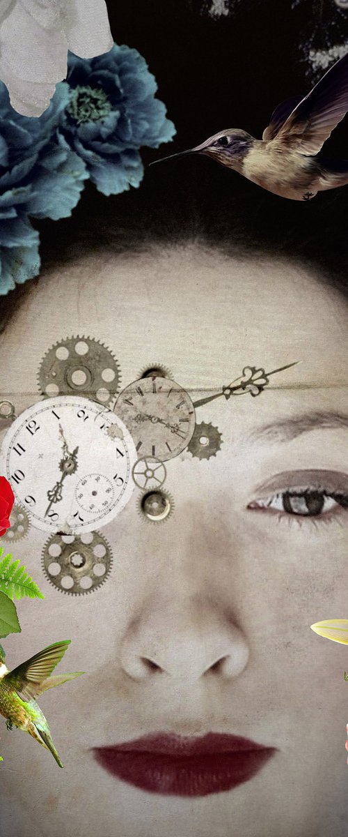 Modern Frida -Photography -Surreal - Collage- Mixed Media by Carmelita Iezzi