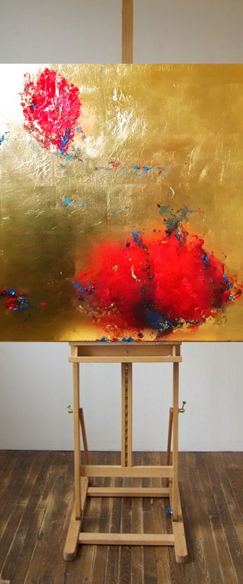 Gold  abstract   #0011 by Olena Topliss