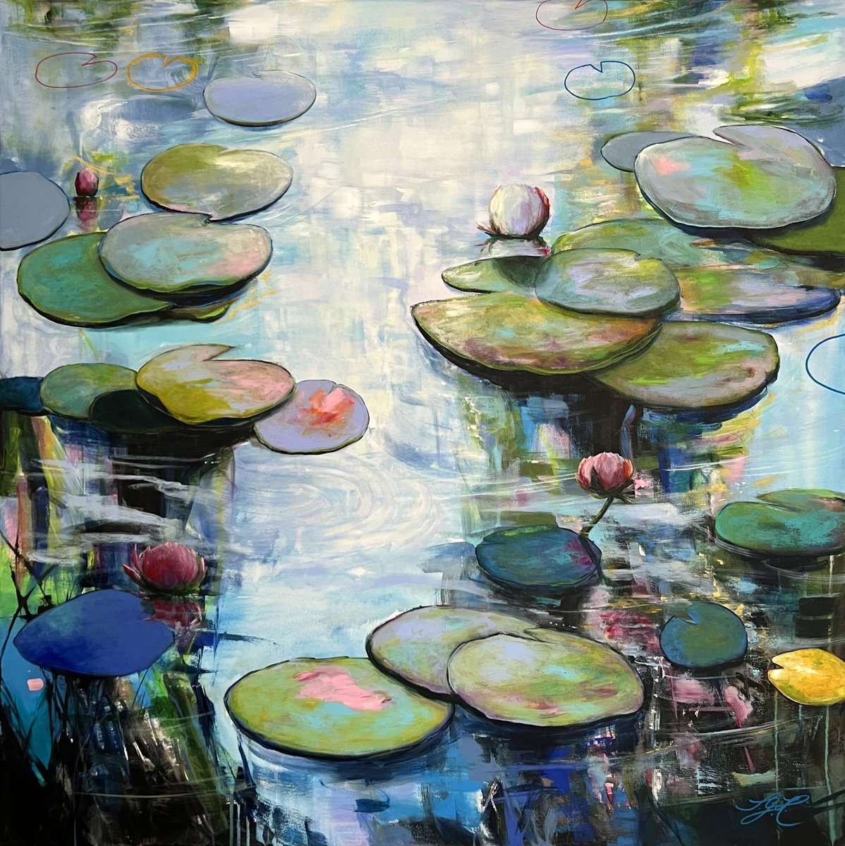 Sunshine On The Pond 8 by Sandra Gebhardt-Hoepfner