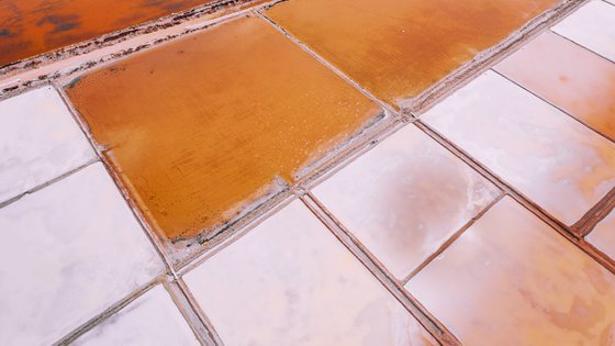 Abstract Salt Evaporation Ponds