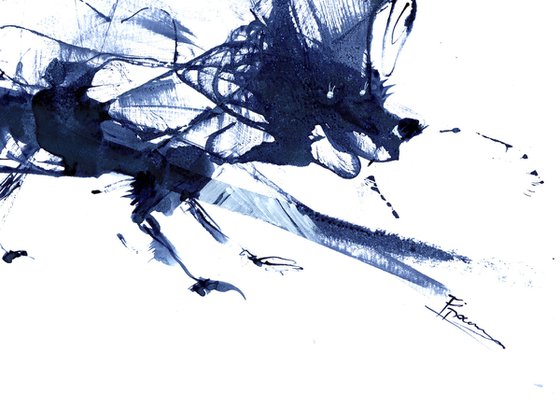 Abstract windy dog