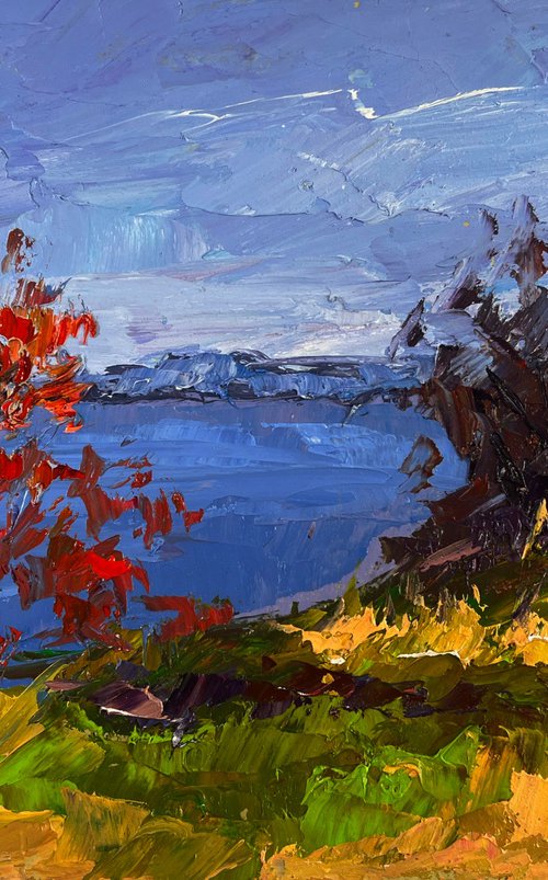 Golden Trees and the Blue Horizon by Boris Serdyuk