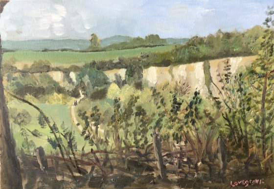 The old quarry oil painting