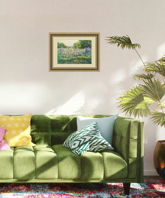 Evening garden. Mom's Flowers