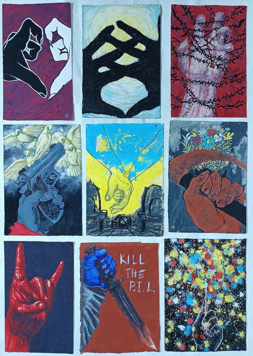 Portrait Painting By Antonio Mele, 23 X 33, Hands 2, Original Artwork