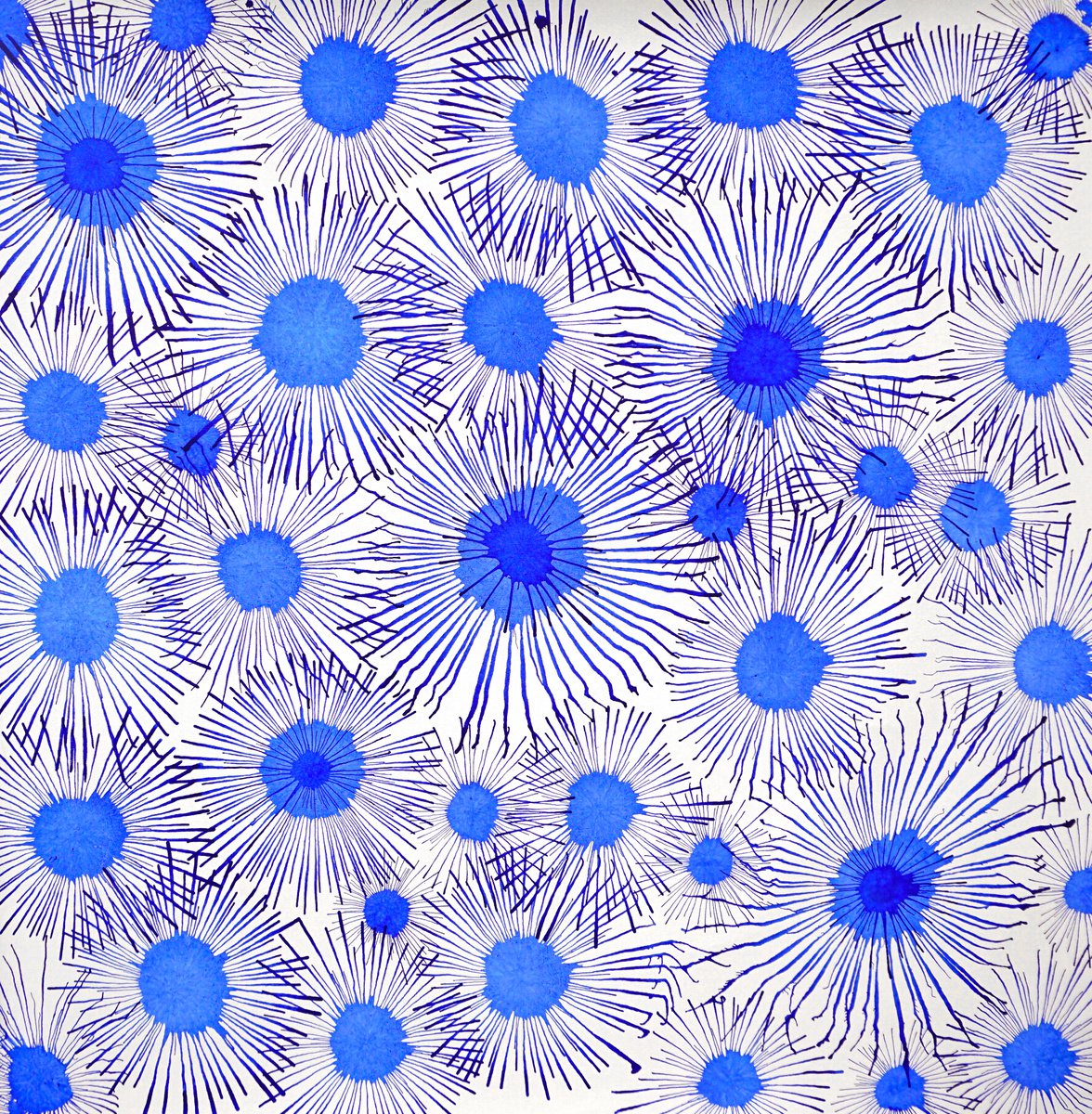 Abstract Acrylic Painting By Sumit Mehndiratta, 45 X 45", Exploflora Series Nº81, Original Artwork